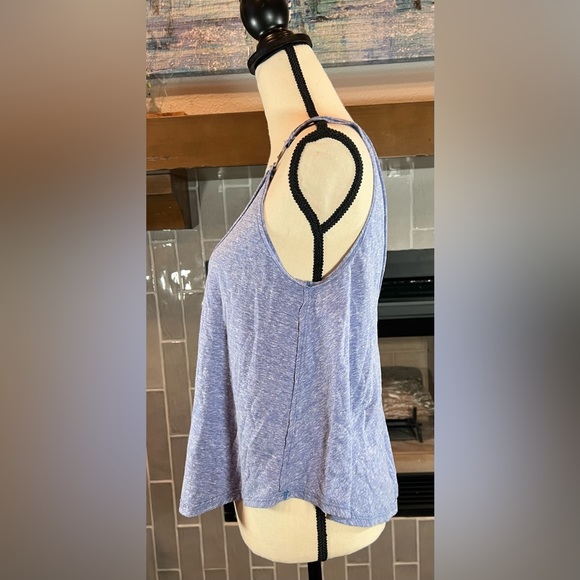 Free people We the Free Tank Metal Ring Straps Heathered Blue Size Small - Picture 3 of 5